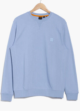 New Hugo BOSS  French Terry 100% Cotton Pullover Sweater, light blue Size XL